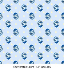 Vector seamless pattern with Easter eggs. Happy Easter. Festive background. Design for banner, poster or print.