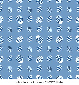 Vector seamless pattern with Easter eggs. Happy Easter. Festive background. Design for banner, poster or print.