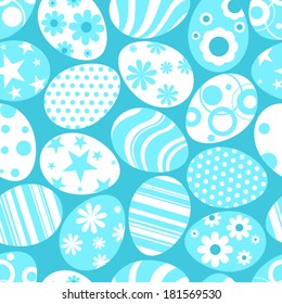 Vector seamless pattern with Easter eggs