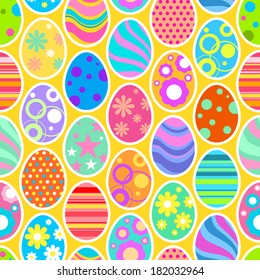 Vector seamless pattern with Easter eggs