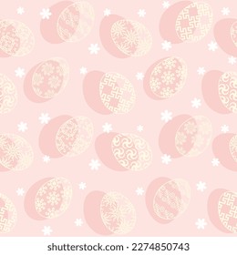 Vector seamless pattern Easter eggs