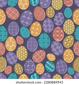 Vector seamless pattern Easter eggs