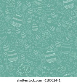 Vector seamless pattern with easter eggs