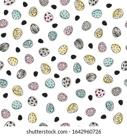 Vector Seamless pattern with Easter symbols. For Easter. Vector design.