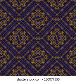 vector seamless pattern in eastern style, seamless pattern in swatch menu