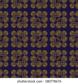 vector seamless pattern in eastern style, seamless pattern in swatch menu