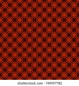 Vector seamless pattern in Eastern style. Ornate elements for design on moroccan backdrop. Black and red floral decor. Luxury sketch for invitations, greeting card, wallpaper, fabric or textile.