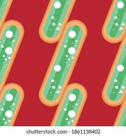 vector seamless pattern with eclairs