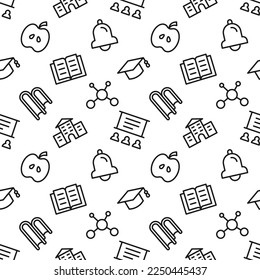 Vector seamless pattern of education for web sites, wrapping, printing, postcards, web sites, apps