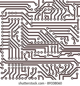 Vector seamless pattern - electronic circuit board background