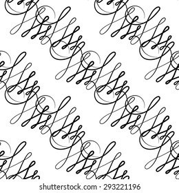 Vector seamless pattern of elegant flourishes