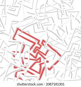 Vector seamless pattern. Elegant texture for backgrounds. 3D elements with shadows.