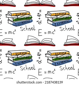 vector seamless pattern elements Back to School