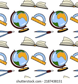 vector seamless pattern elements Back to School