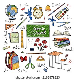 vector seamless pattern elements Back to School