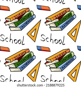 vector seamless pattern elements Back to School