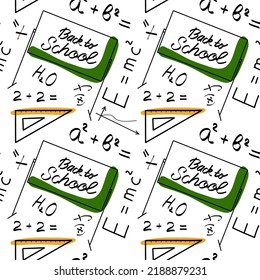 vector seamless pattern elements Back to School