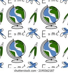 vector seamless pattern elements Back to School