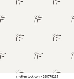 Vector seamless pattern of the elements of curved lines. Symbols like hieroglyphics