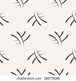 Vector seamless pattern of the elements of curved lines. Symbols like hieroglyphics
