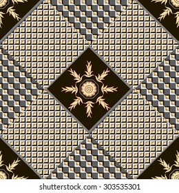 Vector seamless pattern. Elements in the form of a rhombus