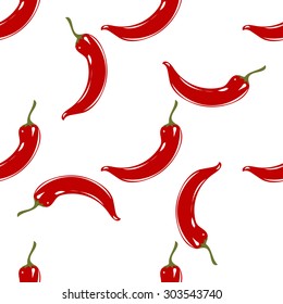 Vector seamless pattern. Elements in the form of a pepper
