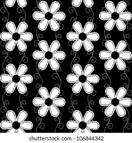 vector seamless pattern of embroidered lace