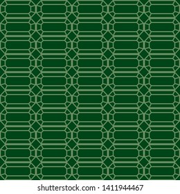 Vector seamless pattern of emerald, use geometric style, unique and creative. Editable size and colors.