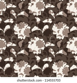 vector seamless pattern. endless background with flowers. graphic floral texture.