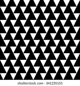 vector seamless pattern. endless triangle texture black and white.
abstract geometric ornament background.