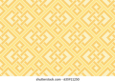 Vector seamless pattern. Ethnic Embroidered Ornament for Textile Design, Greeting Cards, Background, Invitations, Wrapping, Wallpaper. 