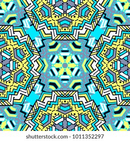 Vector seamless pattern ethnic style background. Vintage decorative texture for wallpapers, backgrounds and page fill. Indian, arabic motive.