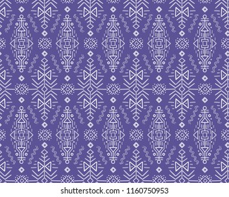 Vector Seamless Pattern in Ethnic Style. Creative tribal endless ornament, perfect for textile design, wrapping paper, wallpaper or site background. Trendy hand drawn boho tile.