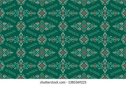Vector Seamless Pattern in Ethnic Style. Trendy hand drawn boho tile. Creative tribal endless ornament, perfect for textile design, wrapping paper, wallpaper or site background.