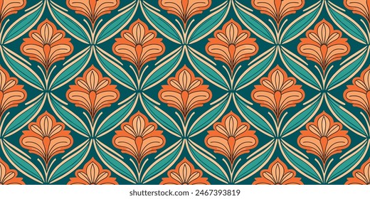 Vector seamless pattern ethnic style background. Vintage decorative texture for wallpapers, backgrounds and page fill. Indian, arabic motive.