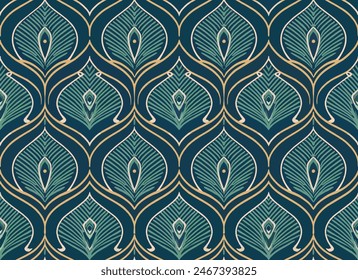 Vector seamless pattern ethnic style background. Vintage decorative texture for wallpapers, backgrounds and page fill. Indian, arabic motive.