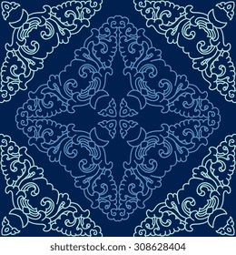 Vector seamless pattern ethnic style background. Vintage decorative texture for wallpapers, backgrounds and page fill. Indian, arabic motive.