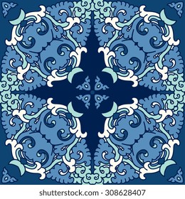 Vector seamless pattern ethnic style background. Vintage decorative texture for wallpapers, backgrounds and page fill. Indian, arabic motive.