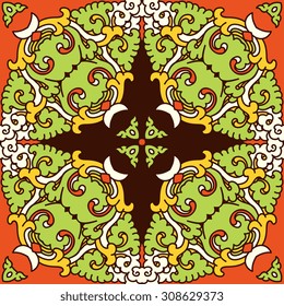 Vector seamless pattern ethnic style background. Vintage decorative texture for wallpapers, backgrounds and page fill. Indian, arabic motive.