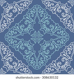 Vector seamless pattern ethnic style background. Vintage decorative texture for wallpapers, backgrounds and page fill. Indian, arabic motive.
