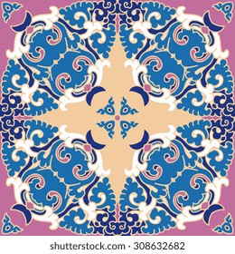Vector seamless pattern ethnic style background. Vintage decorative texture for wallpapers, backgrounds and page fill. Indian, arabic motive.