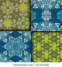 Vector seamless pattern ethnic style background. Vintage decorative texture for wallpapers, backgrounds and page fill. Indian, arabic motive.