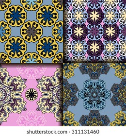 Vector seamless pattern ethnic style background. Vintage decorative texture for wallpapers, backgrounds and page fill. Indian, arabic motive.