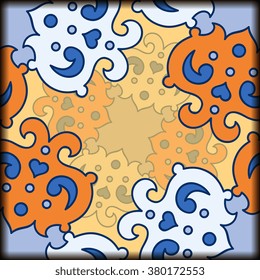 Vector seamless pattern ethnic style background. Vintage decorative texture for wallpapers, backgrounds and page fill. Indian, arabic motive.