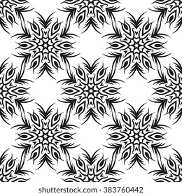 Vector seamless pattern ethnic style background. Vintage decorative texture for wallpapers, backgrounds and page fill. Indian, arabic motif.