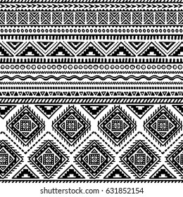 Vector Seamless Pattern Ethnic Style Hand Stock Vector (Royalty Free ...