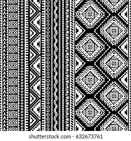 Vector Seamless Pattern Ethnic Style Hand Stock Vector (Royalty Free ...