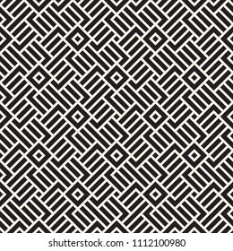 Vector seamless pattern. Ethnic stylish abstract texture. Repeating geometric tiles from striped elements