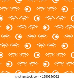 Vector seamless pattern with eyelashes. Decorative cosmetics, makeup background. Glamour fashion vogue style. Design for banner, poster or print.