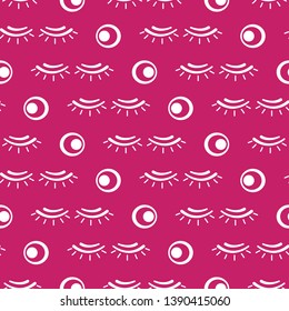 Vector seamless pattern with eyelashes. Decorative cosmetics, makeup background. Glamour fashion vogue style. Design for banner, poster or print.